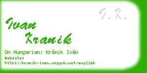 ivan kranik business card