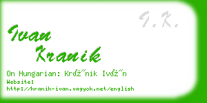 ivan kranik business card